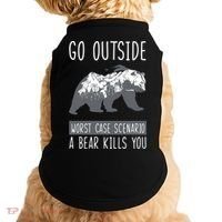 Funny Bear Camping Doggie Tank thumb 0