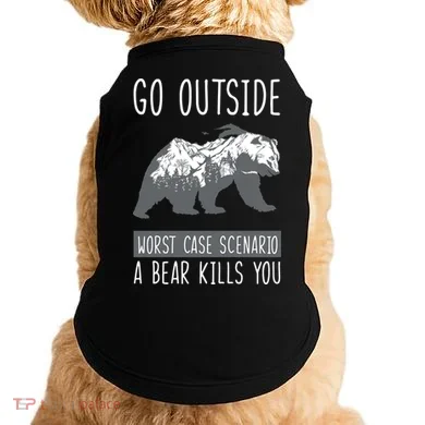 Funny Bear Camping Doggie Tank