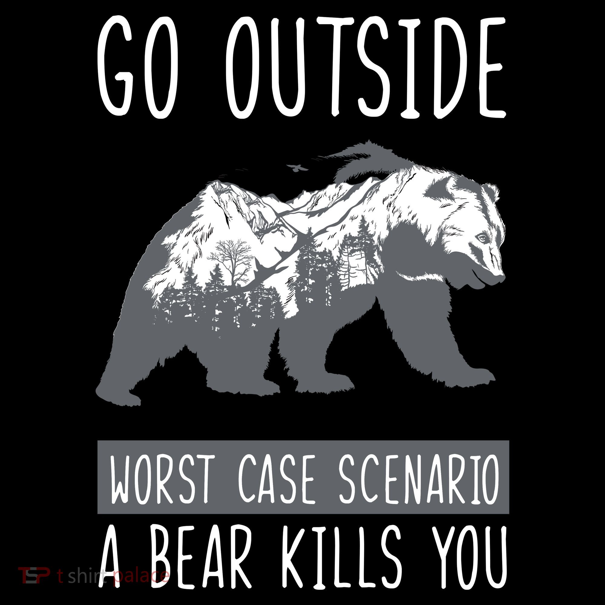 Funny Bear Camping Doggie Tank