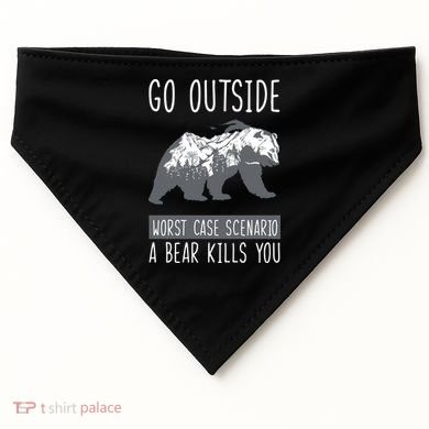 Funny Bear Camping USA-Made Doggie Bandana