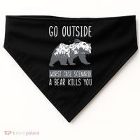 Funny Bear Camping USA-Made Doggie Bandana thumb 0