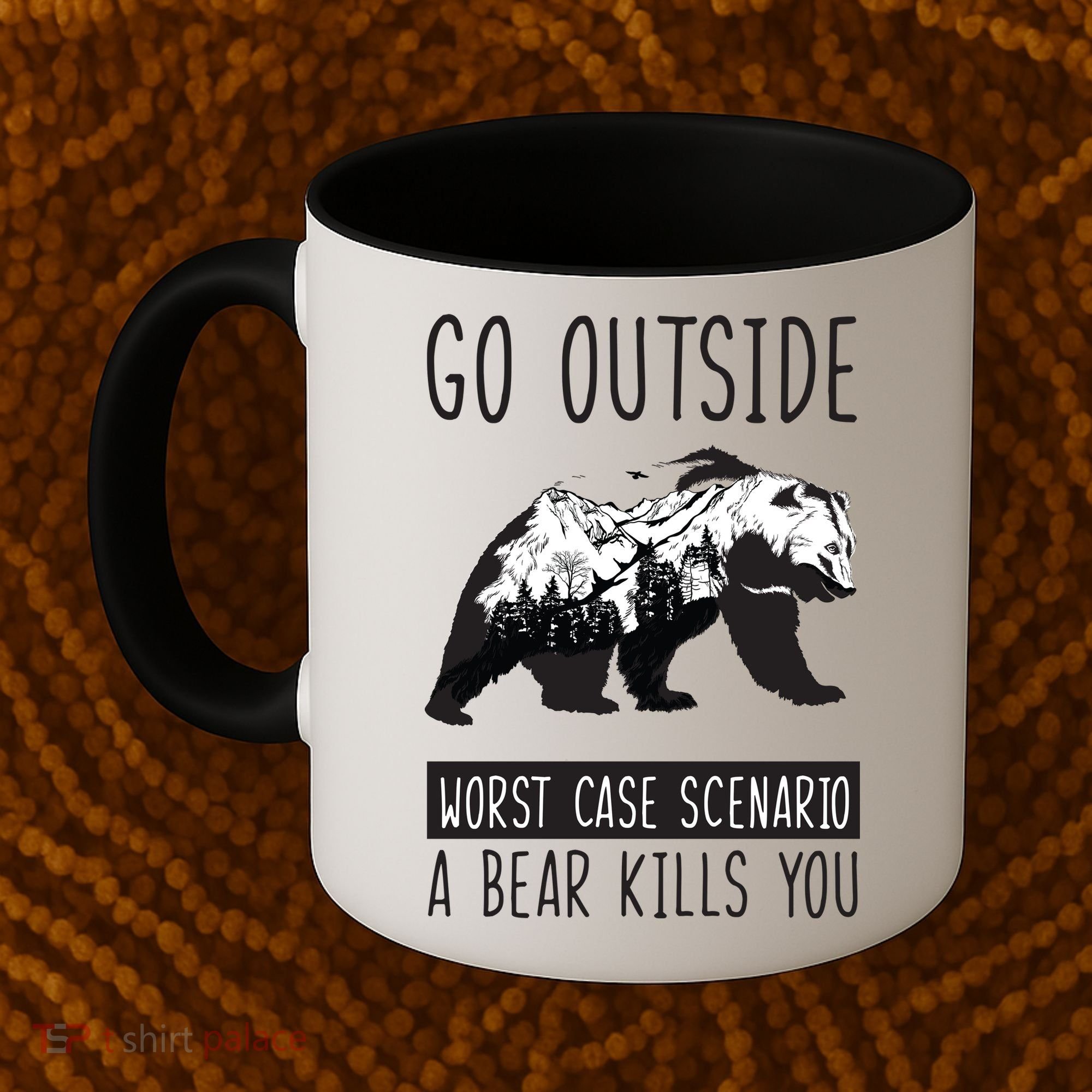 Funny Bear Camping Coffee Mug