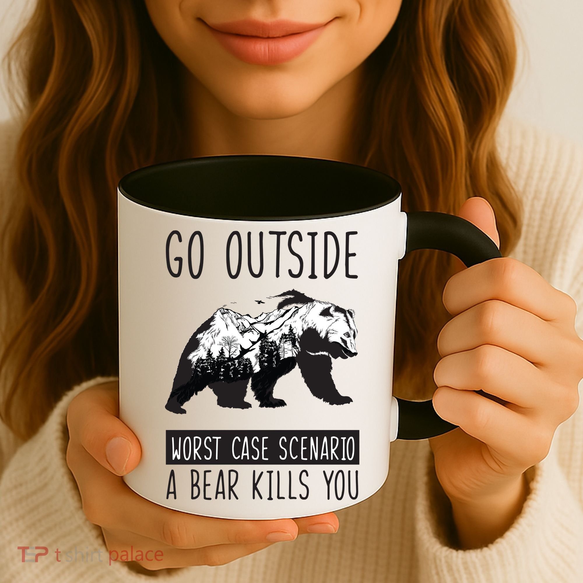 Funny Bear Camping Coffee Mug