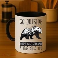 Funny Bear Camping Coffee Mug thumb 4