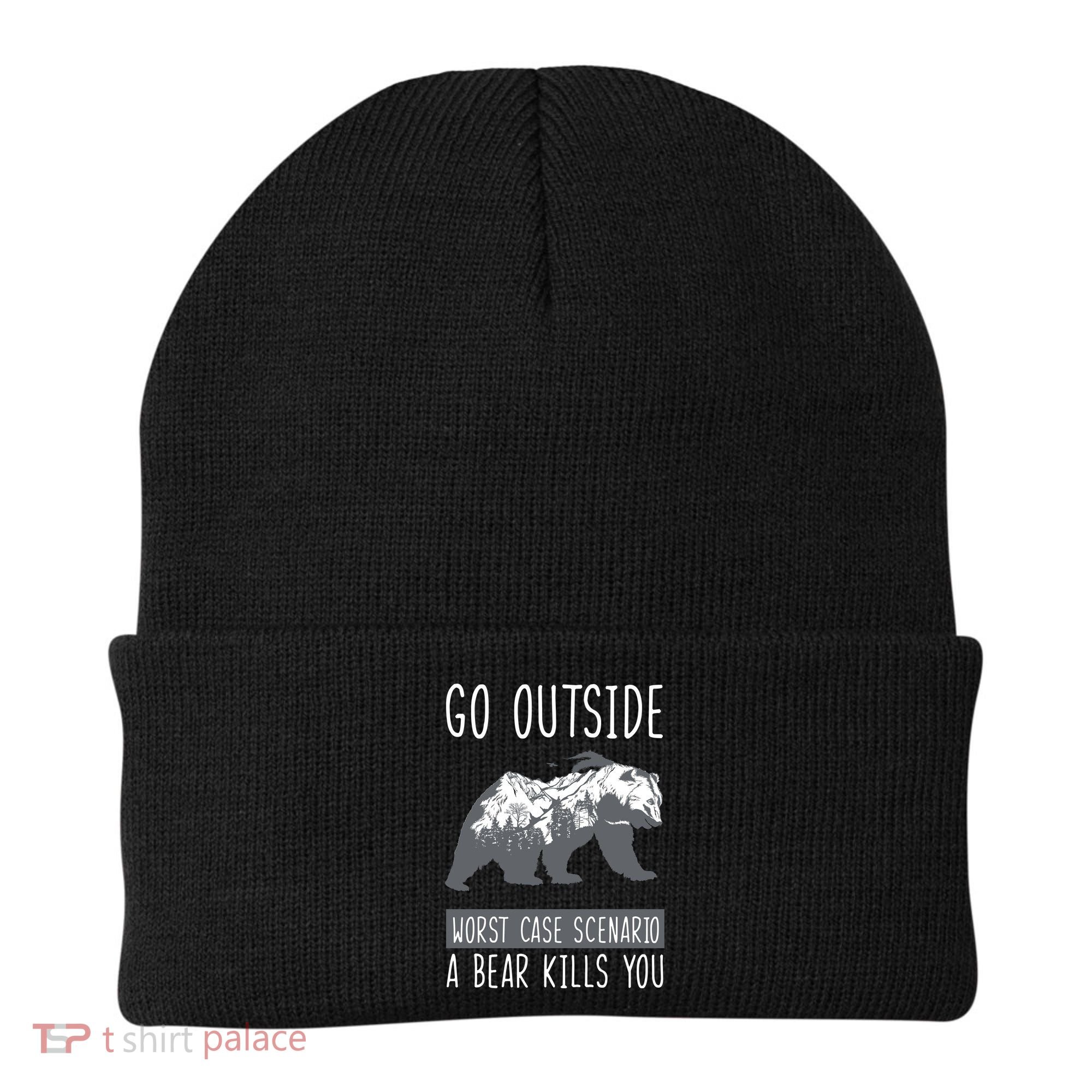 Funny Bear Camping Beanie