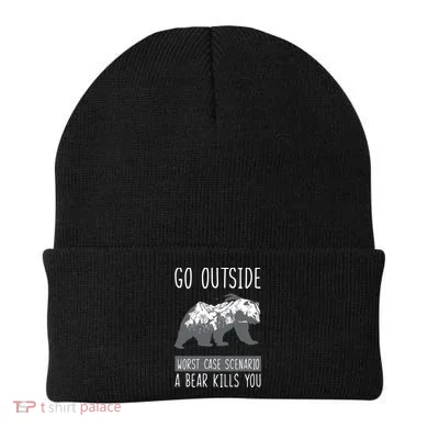 Funny Bear Camping Beanie