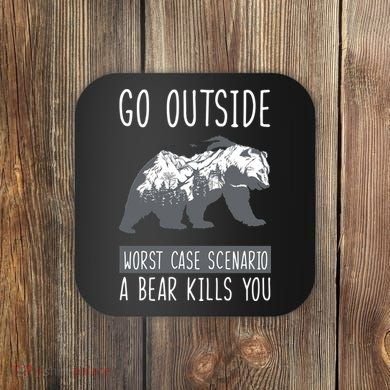Funny Bear Camping Coaster