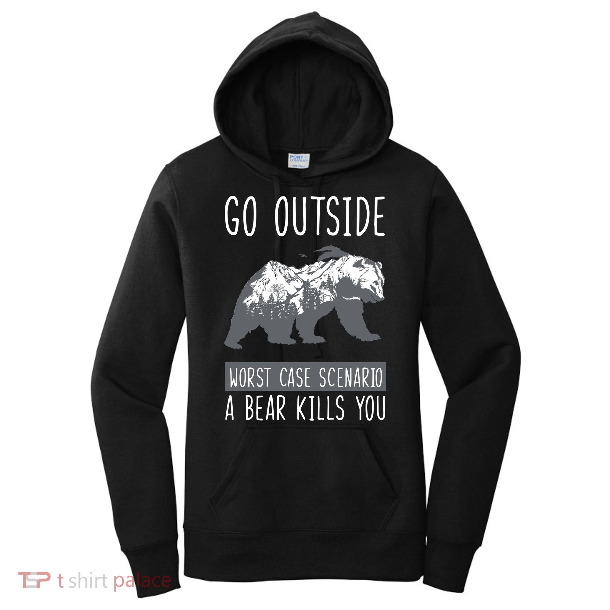 Funny Bear Camping Women's Hoodie