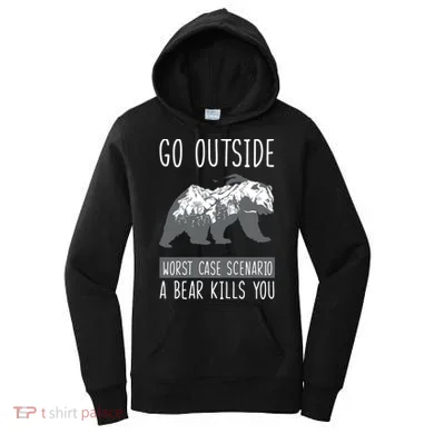 Funny Bear Camping Women's Hoodie