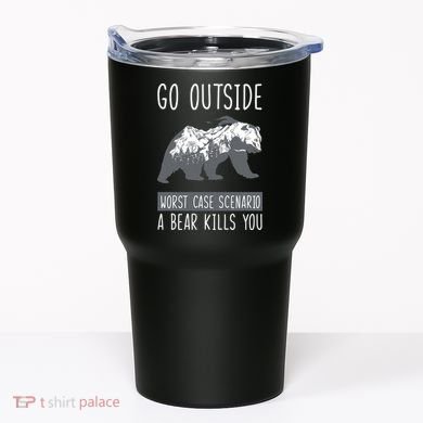 Funny Bear Camping Tumbler