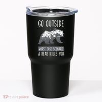 Funny Bear Camping Tumbler thumb 0