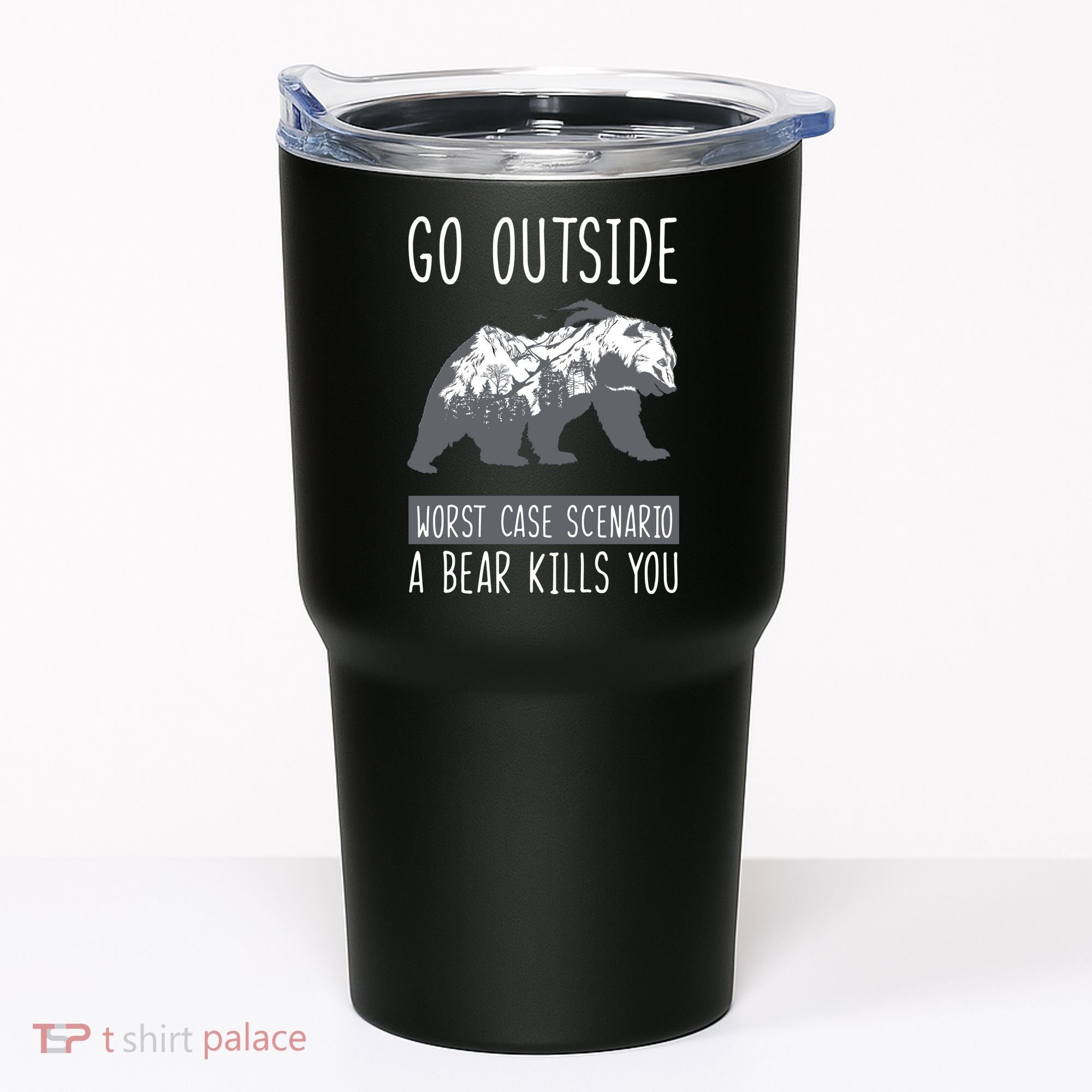Funny Bear Camping Tumbler