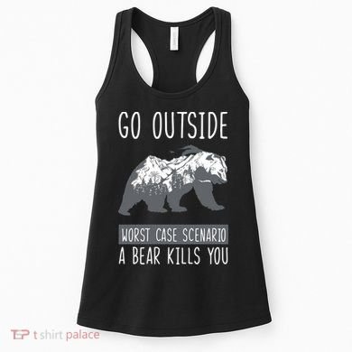 Funny Bear Camping Women's Tank Top