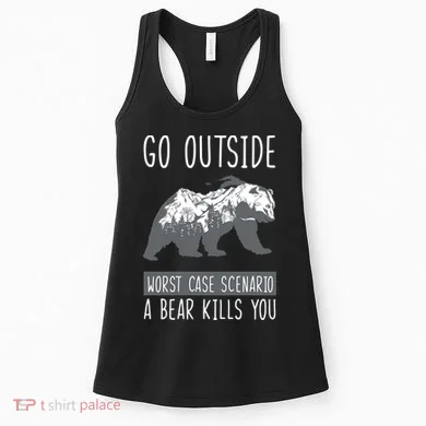 Funny Bear Camping Women's Tank Top