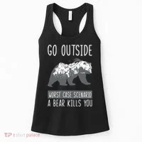 Funny Bear Camping Women's Tank Top thumb 0