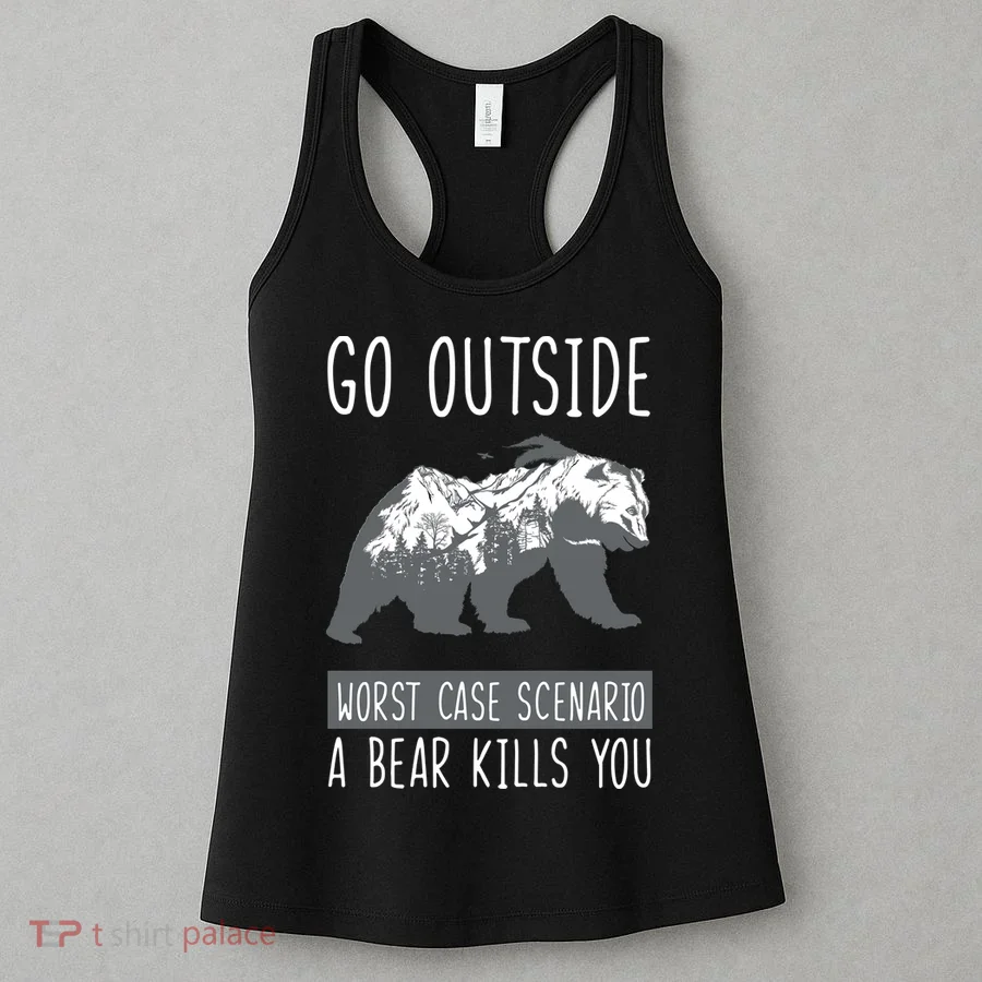 Funny Bear Camping Women's Tank Top