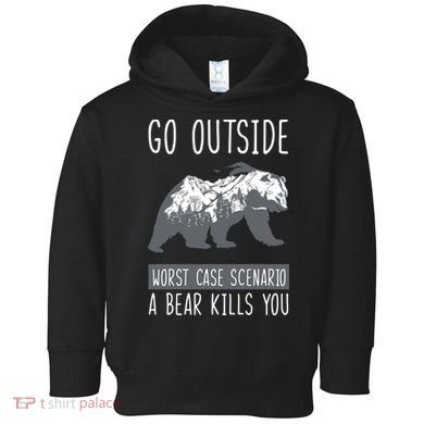 Funny Bear Camping Toddler Hoodie