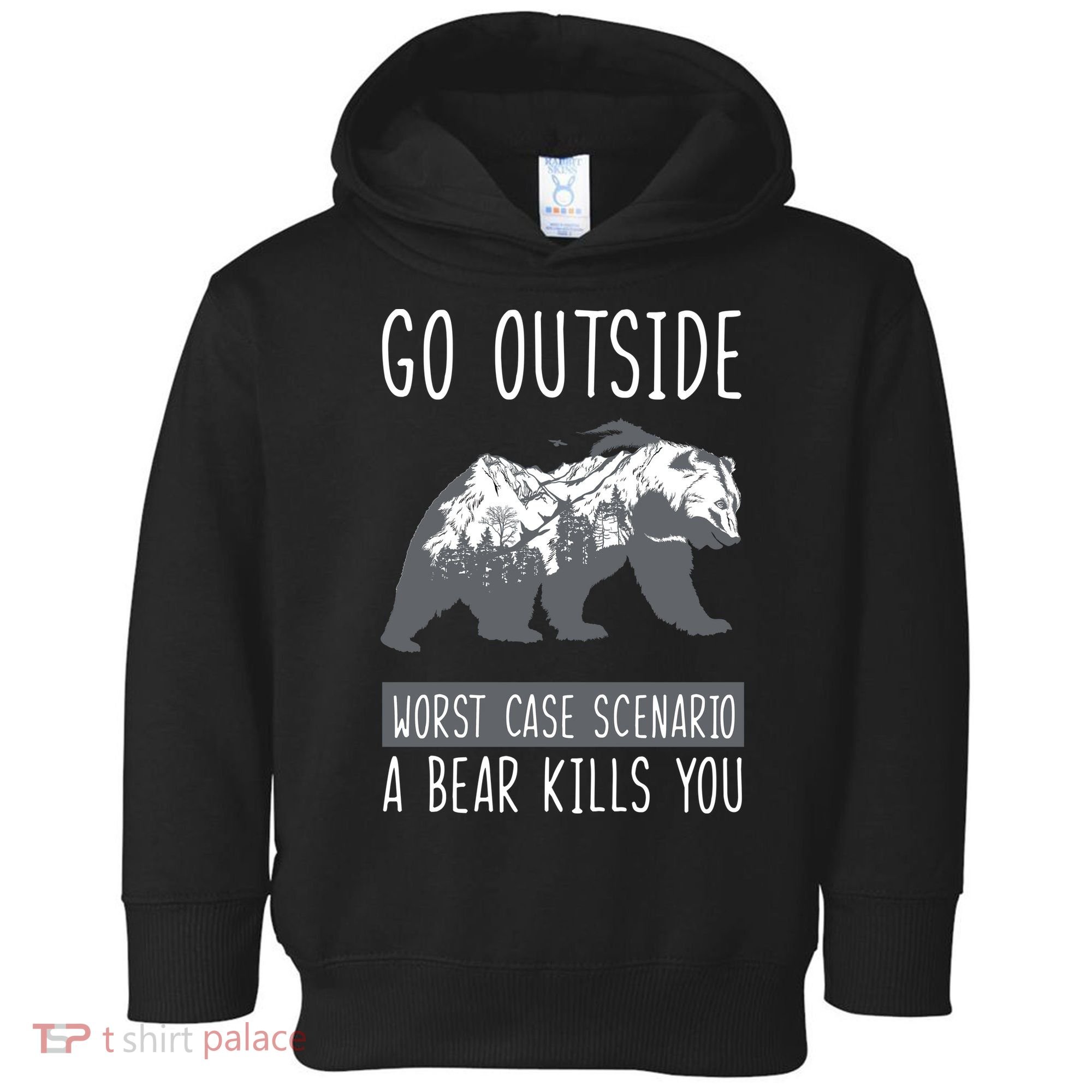 Funny Bear Camping Toddler Hoodie