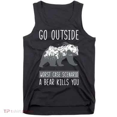 Funny Bear Camping Tank Top
