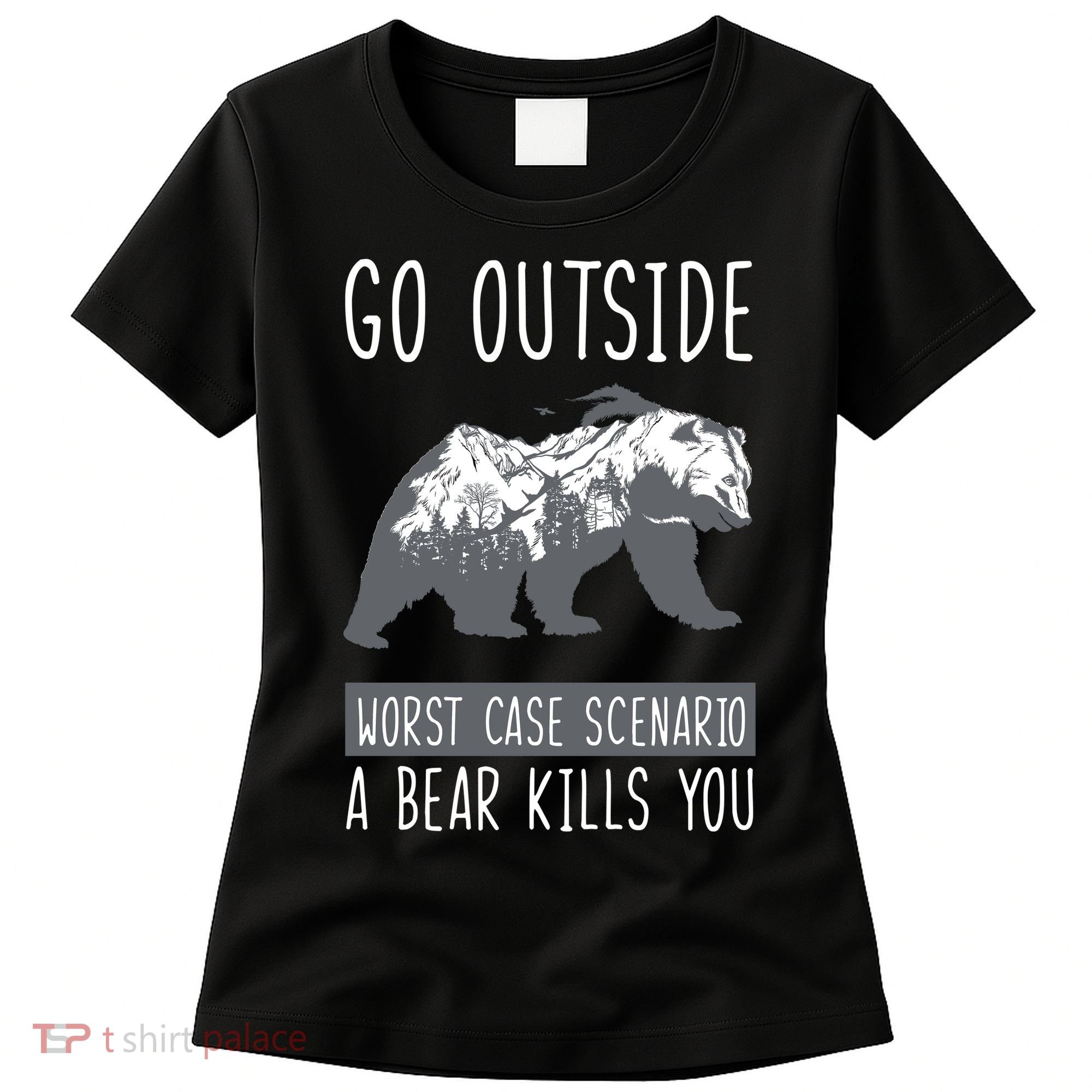 Funny Bear Camping Women's T-Shirt