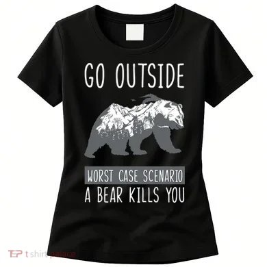 Funny Bear Camping Women's T-Shirt