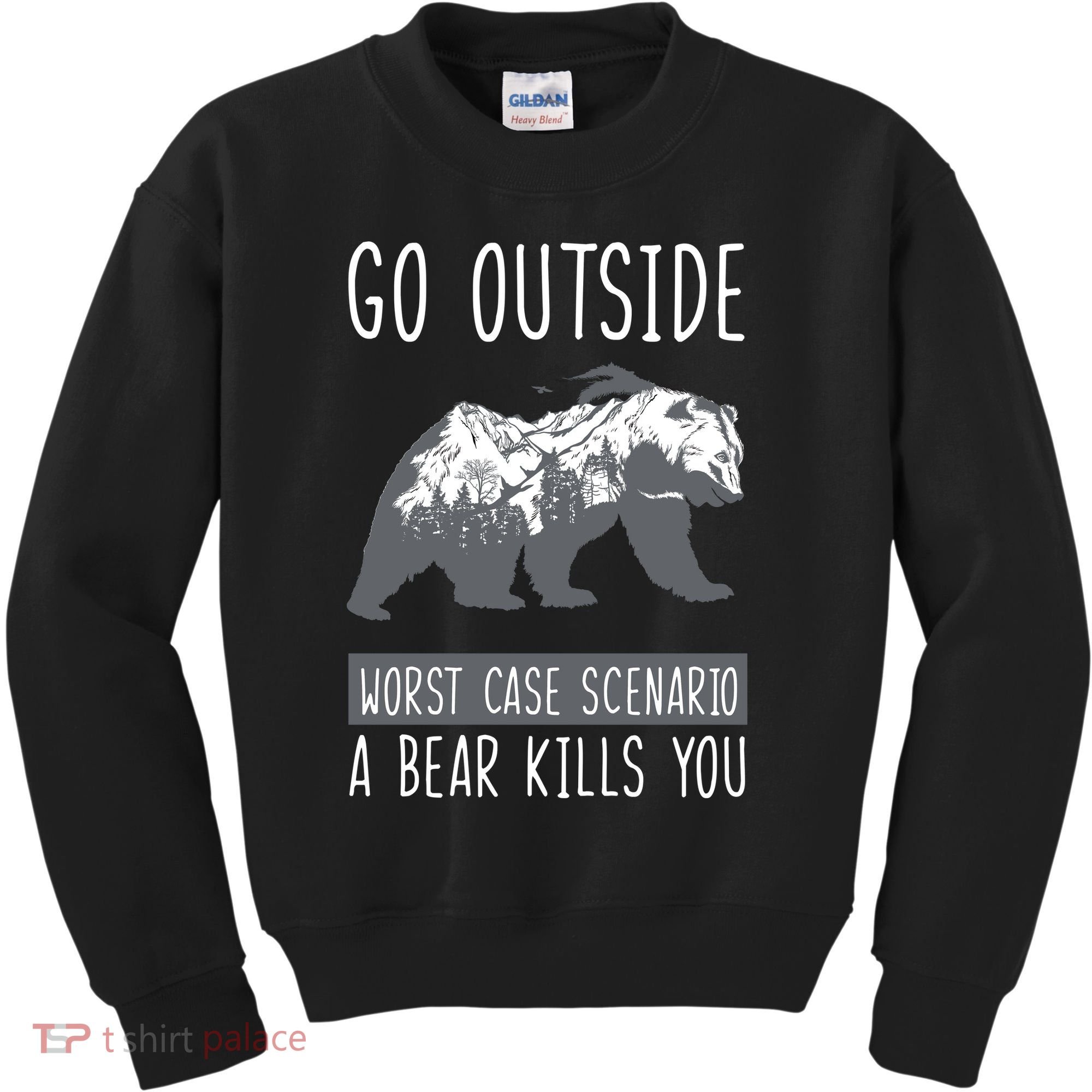 Funny Bear Camping Kids Sweatshirt