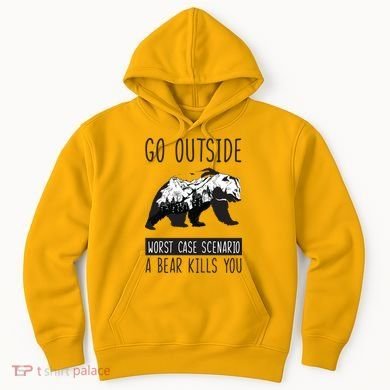 Funny Bear Camping Hoodie