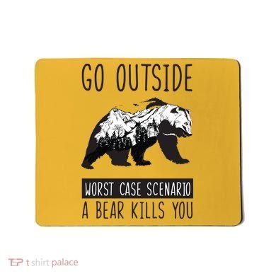 Funny Bear Camping Mousepad