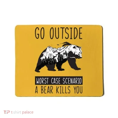 Funny Bear Camping Mousepad