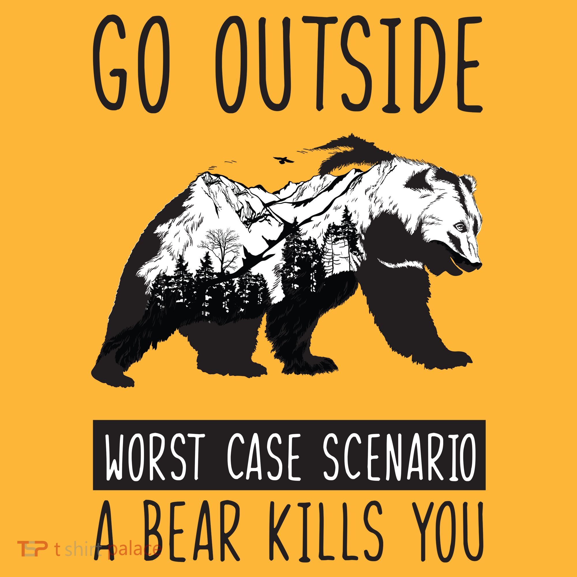 Funny Bear Camping Toddler T-Shirt