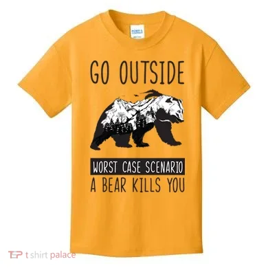 Funny Bear Camping Kids T-Shirt
