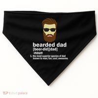 Funny Bearded Dad Definition  USA-Made Doggie Bandana thumb 0