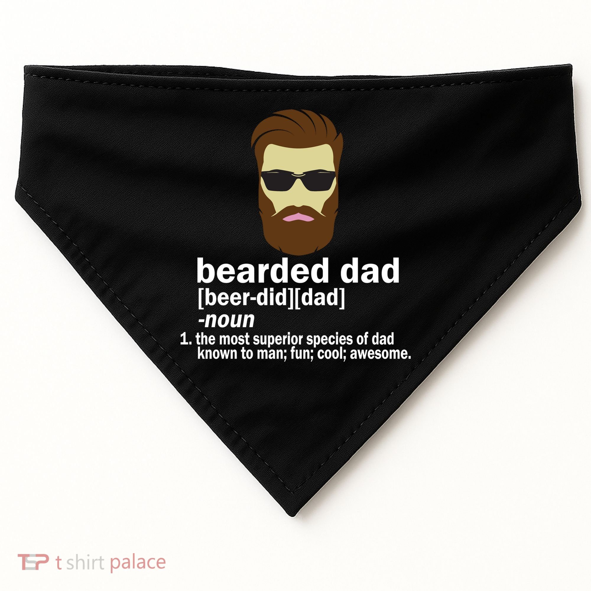 Funny Bearded Dad Definition  USA-Made Doggie Bandana