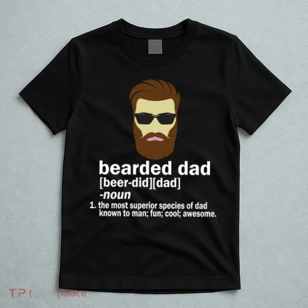 Funny Bearded Dad Definition  T-Shirt