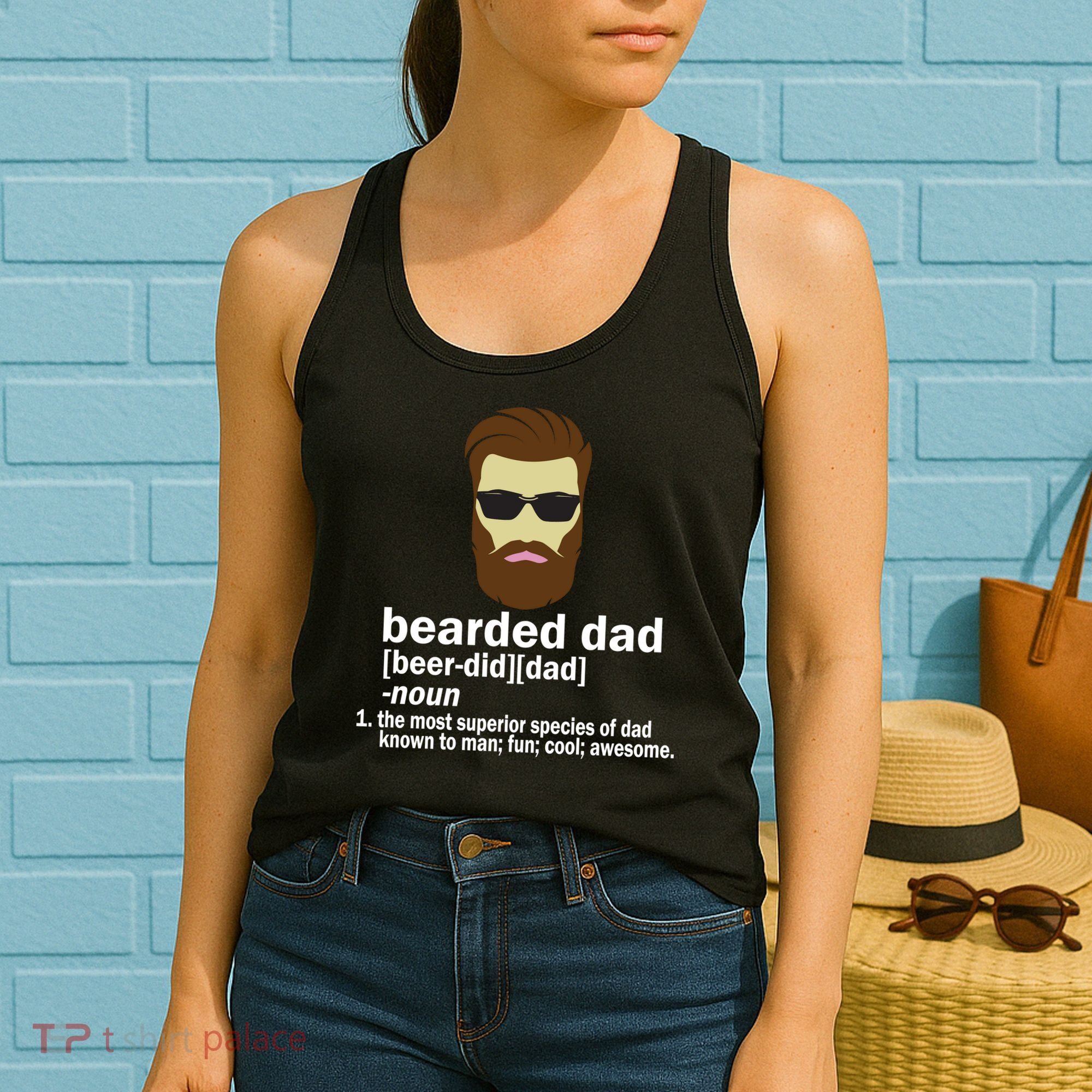 Funny Bearded Dad Definition  Women's Tank Top