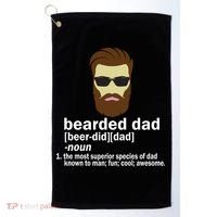 Funny Bearded Dad Definition  Golf Towel thumb 0