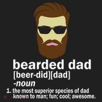 Funny Bearded Dad Definition  Golf Towel thumb 3
