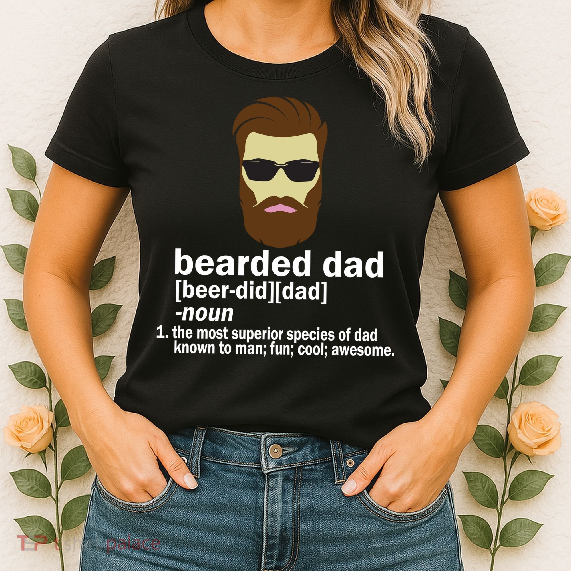Funny Bearded Dad Definition  Women's T-Shirt