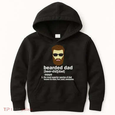 Funny Bearded Dad Definition Kids Hoodie