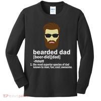 Funny Bearded Dad Definition  Kids Long Sleeve Shirt thumb 0