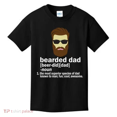 Funny Bearded Dad Definition  Kids T-Shirt