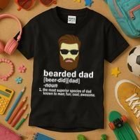 Funny Bearded Dad Definition  Kids T-Shirt thumb 3