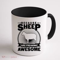 Funny Because Sheep Are Freaking Awesome Coffee Mug thumb 1