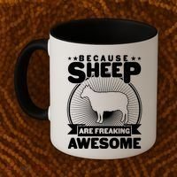 Funny Because Sheep Are Freaking Awesome Coffee Mug thumb 2