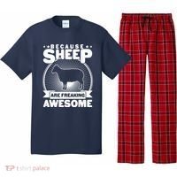 Funny Because Sheep Are Freaking Awesome Pajama Set thumb 0