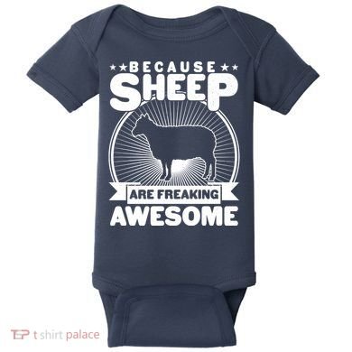 Funny Because Sheep Are Freaking Awesome Baby Bodysuit