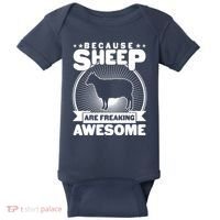 Funny Because Sheep Are Freaking Awesome Baby Bodysuit thumb 0