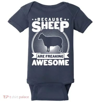 Funny Because Sheep Are Freaking Awesome Baby Bodysuit