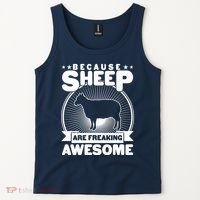 Funny Because Sheep Are Freaking Awesome Tank Top thumb 2