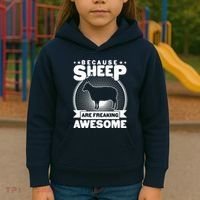 Funny Because Sheep Are Freaking Awesome Kids Hoodie thumb 3